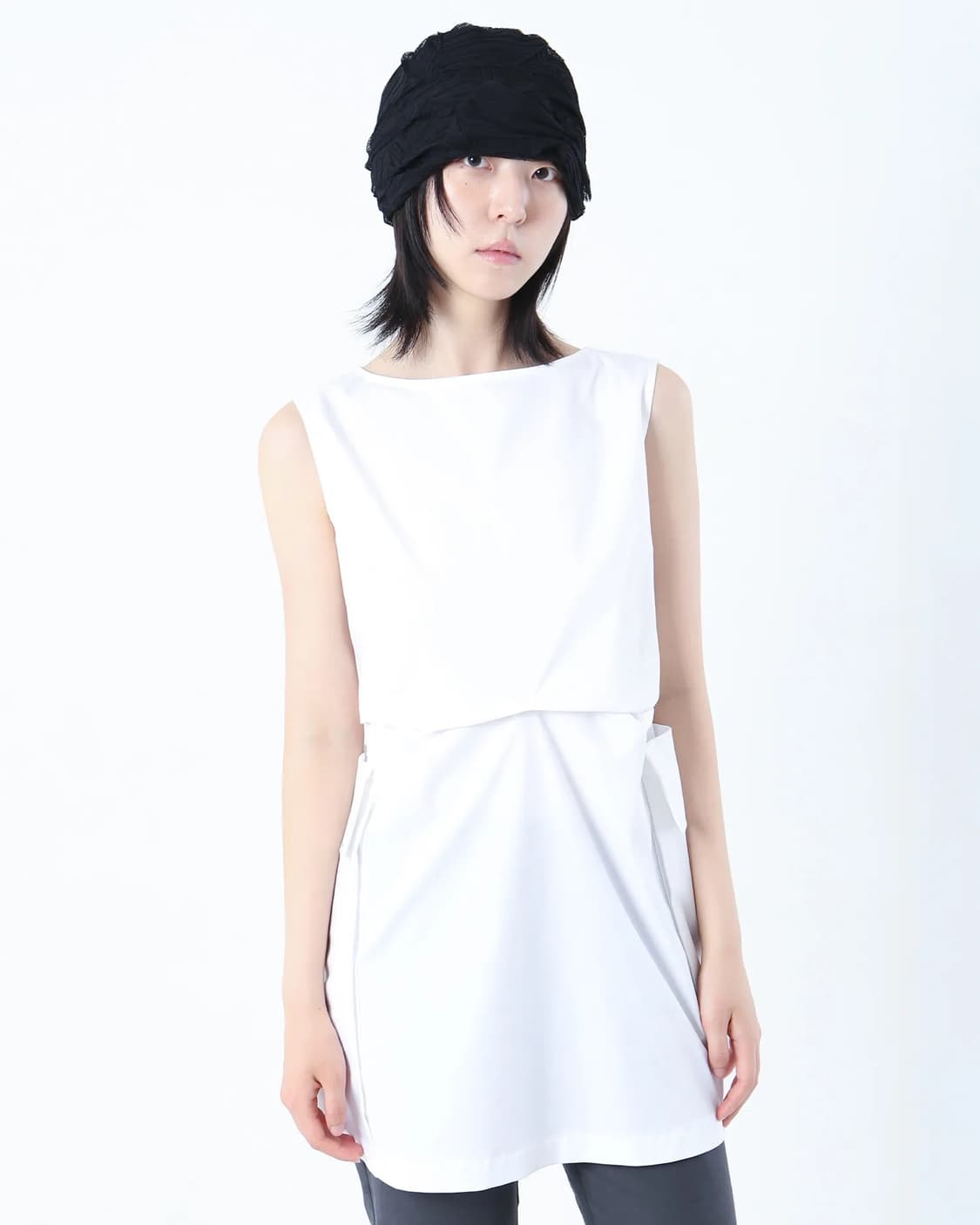 미세키서울 포켓 셔츠 원피스 화이트 상품이미지1