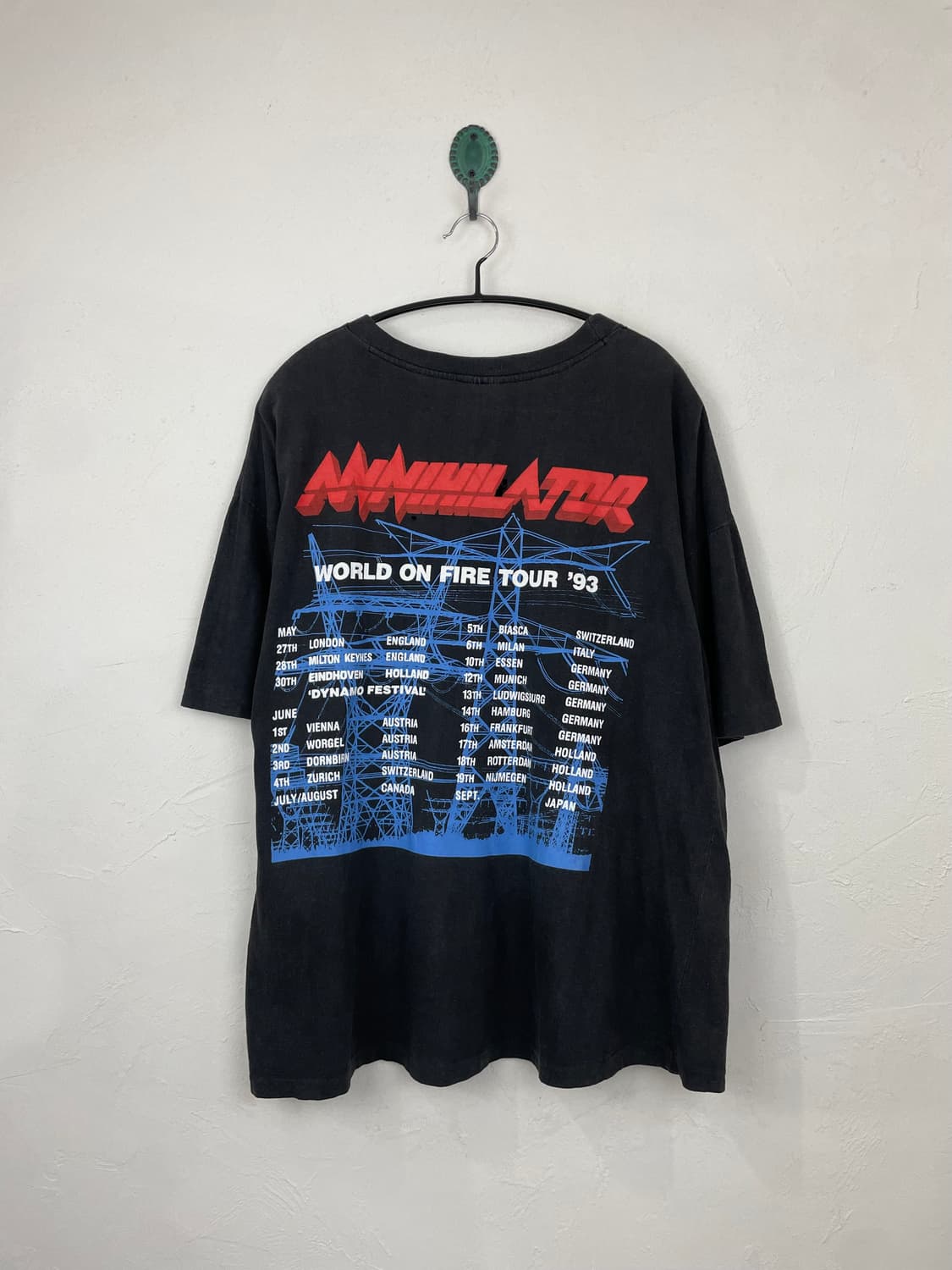 1993 ANNIHILATOR 투어 티셔츠 상품이미지5