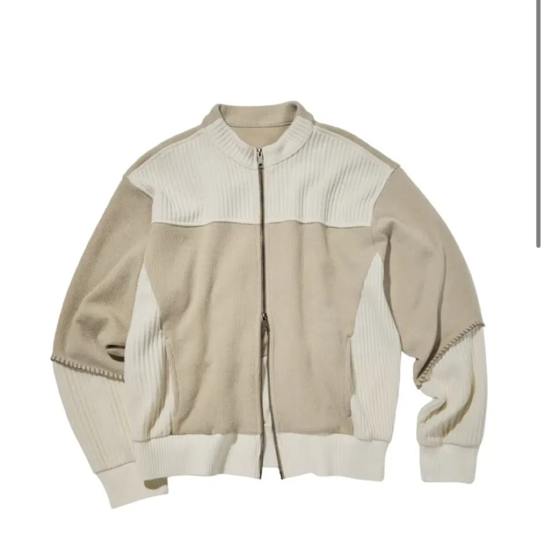 etce 스모킹 니트 집업 자켓 상품이미지2