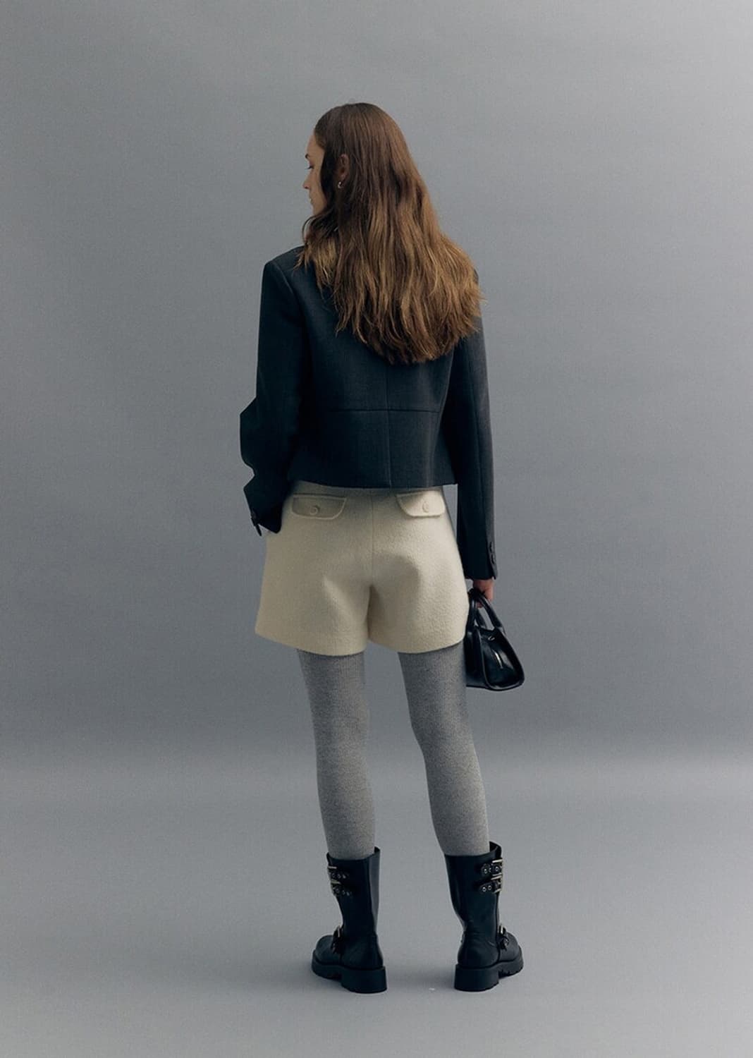 MOAT 모우트 3버튼 크롭 자켓 (더스트 그레이) 상품이미지2