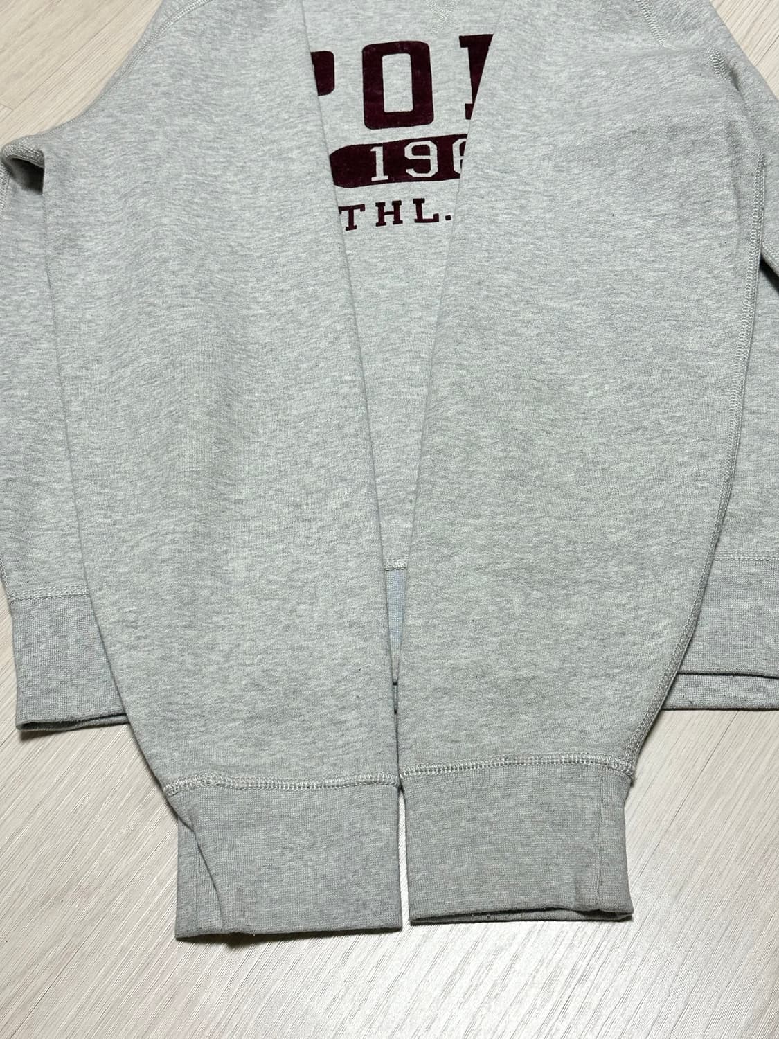 폴로 랄프로렌 신형 스펠아웃 아치로고 맨투맨 그레이 상품이미지4