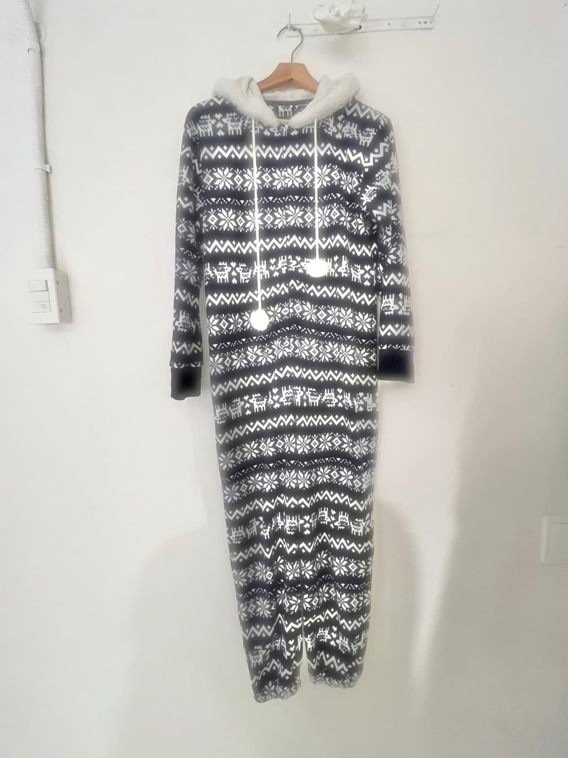 노르딕 패턴 점프수트 파자마 ❄️ 상품이미지2