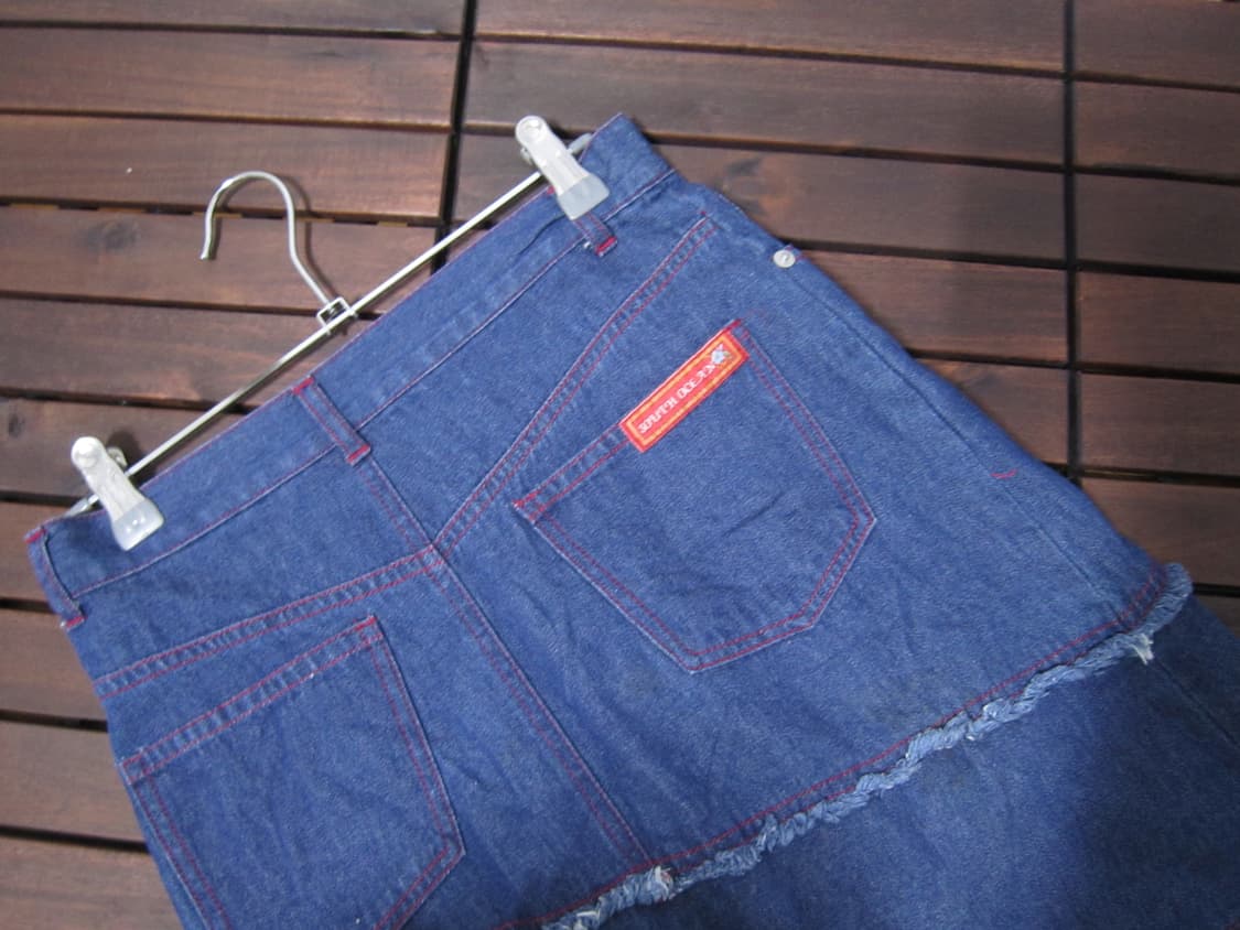 red stitch denim skirt 상품이미지7