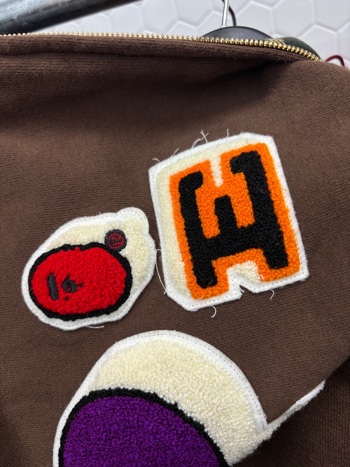 베이프 브라운 스타 투웨이 후드집업 상품이미지7