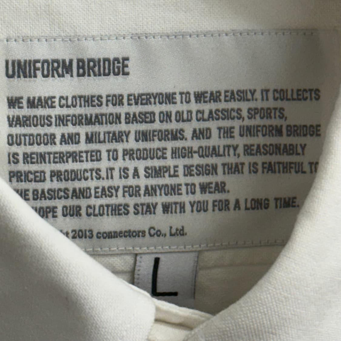 유니폼브릿지 반팔 셔츠 화이트 L 상품이미지2