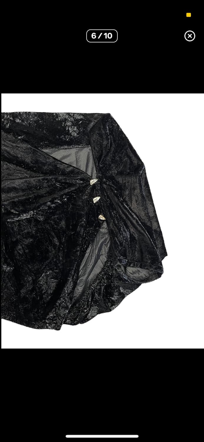 리츠코 시라하마 벨벳 비대칭 버튼 가디건 탑 상품이미지3