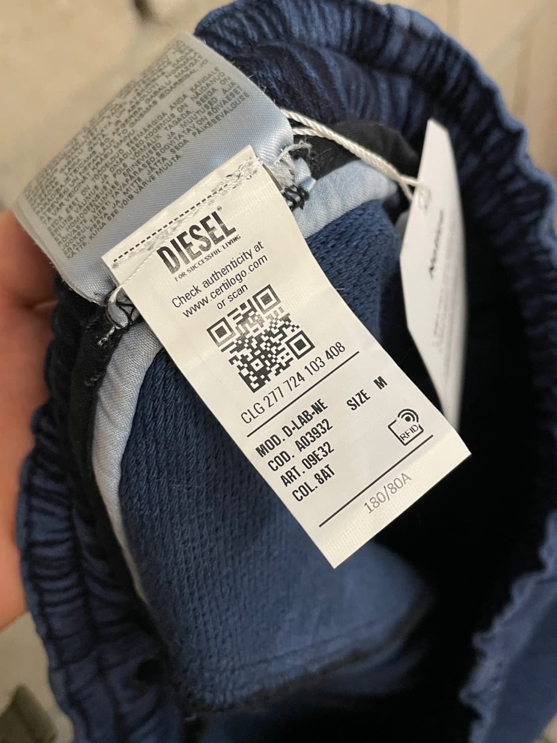 디젤 D 랩 데님 트랙 팬츠 상품이미지6