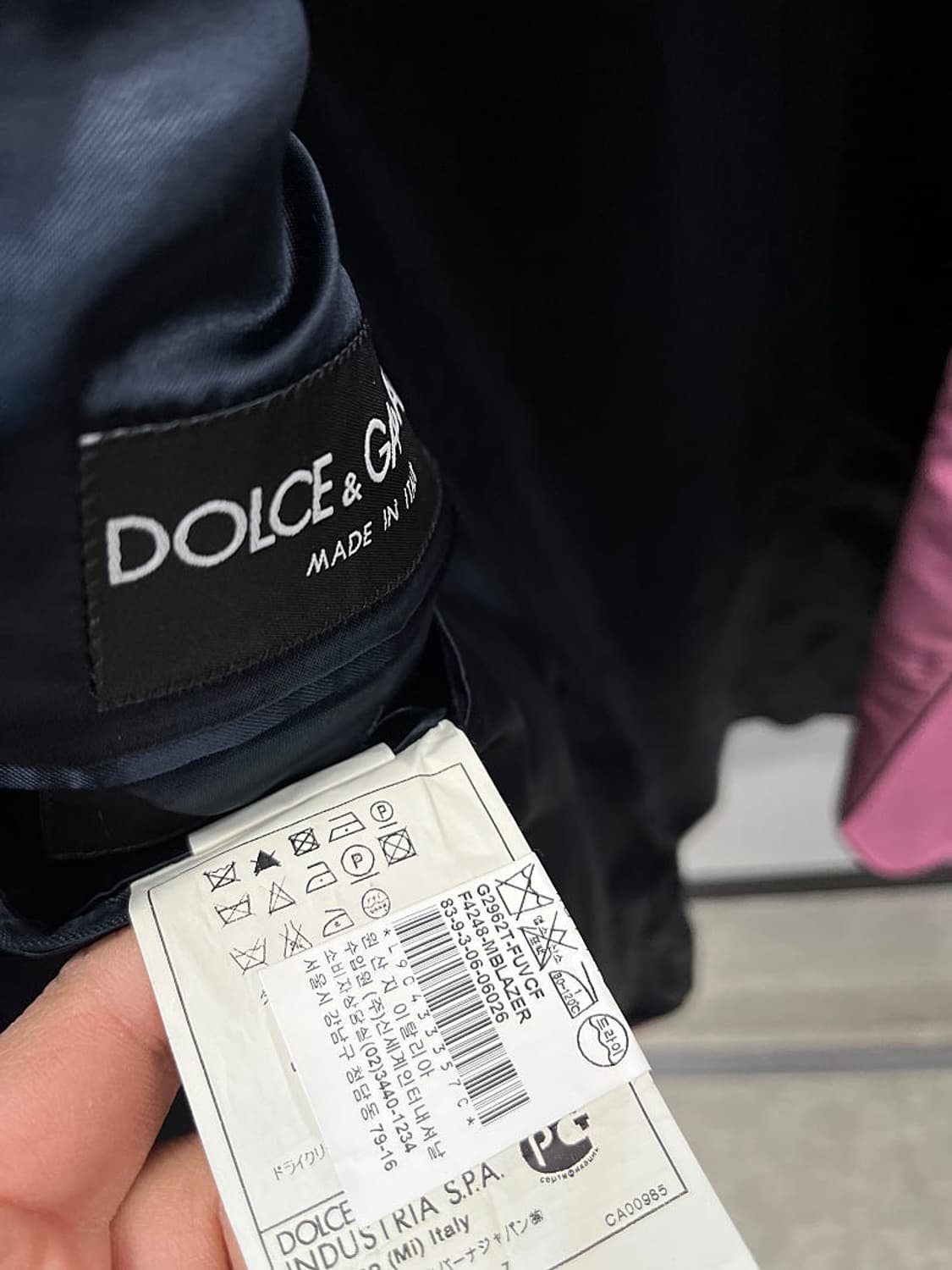 105-110) 돌체앤가바나 숄라펠 벨벳자켓  상품이미지10