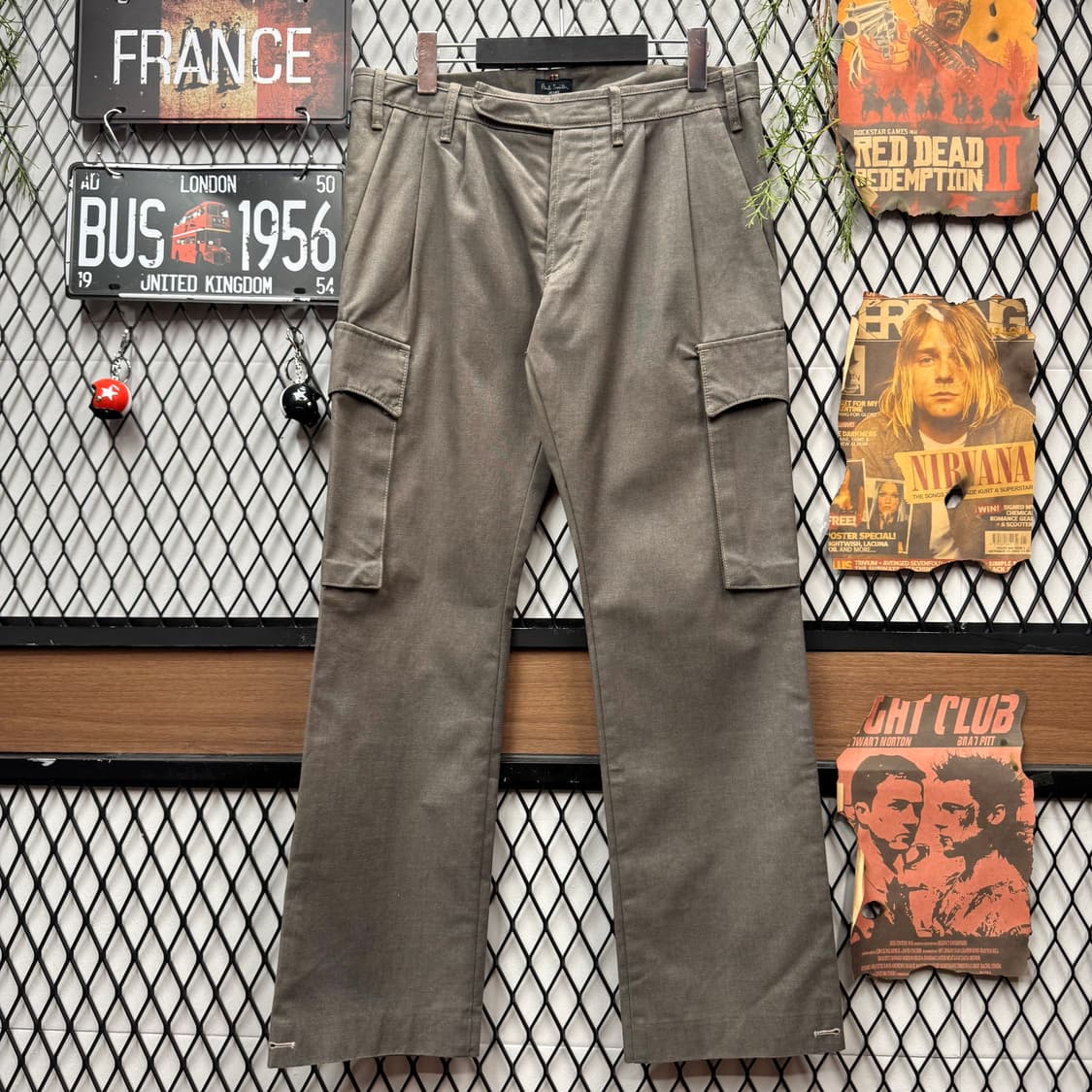 00s 폴 스미스 진스 카고 슬랙스 팬츠 카키그레이 상품이미지1