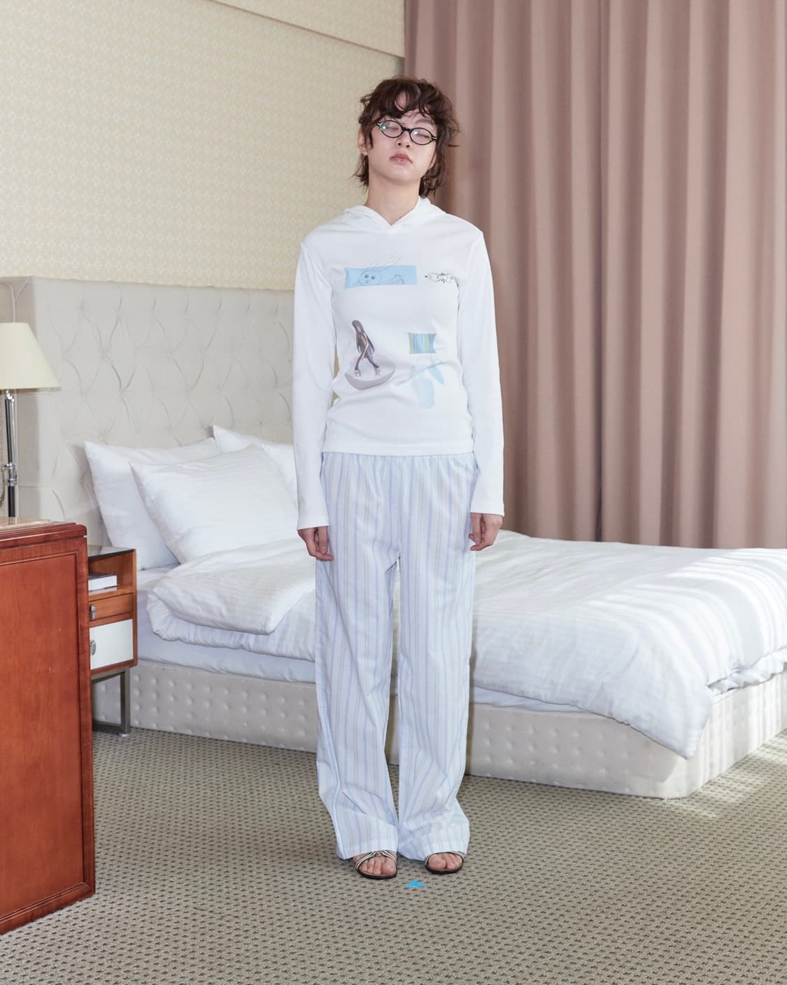 영마일웨어 스트라이프 팬츠 바지 033 stripe pants_blue 상품이미지1
