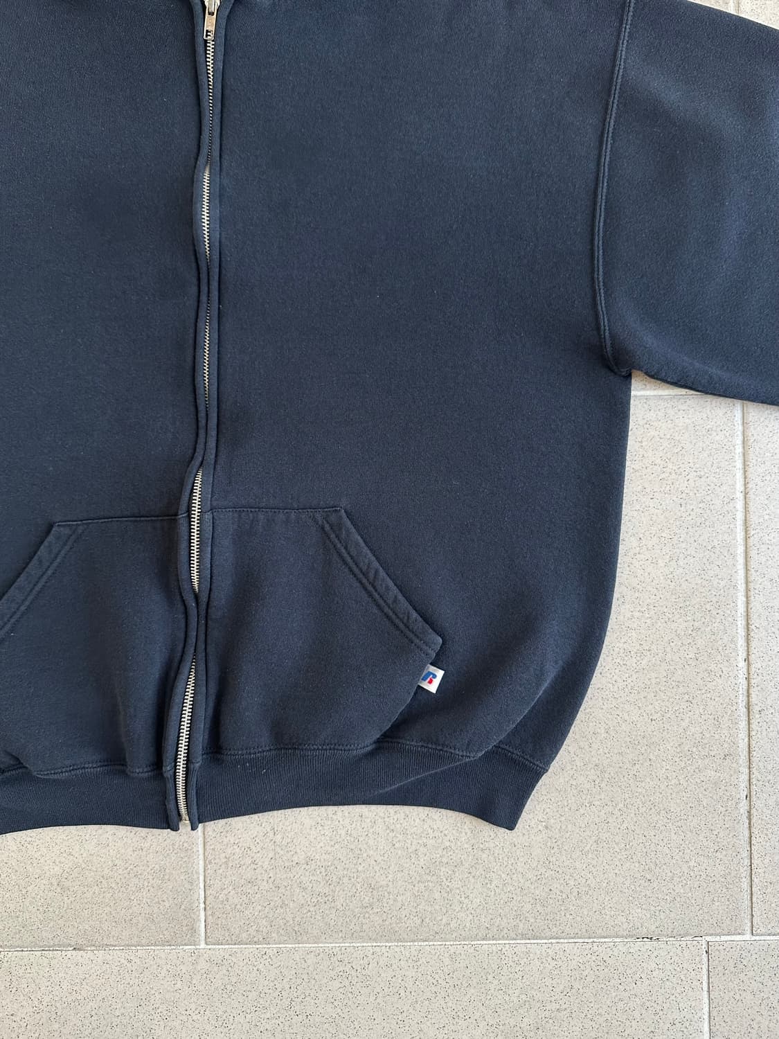 빈티지 러셀 후드집업 블랙 L 상품이미지3