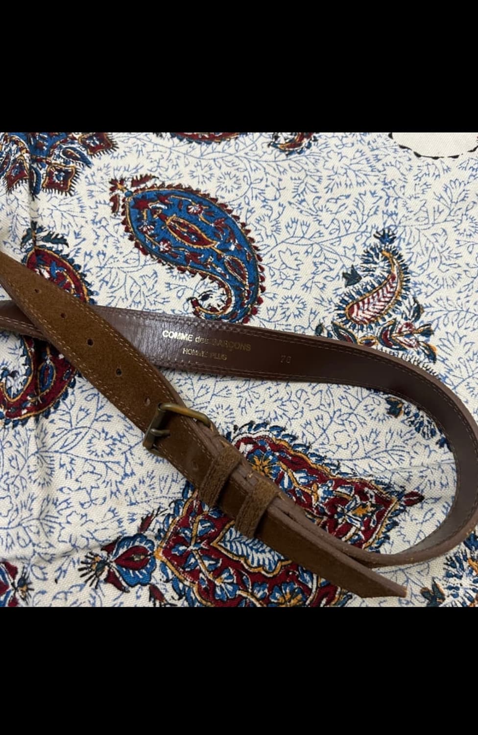 꼼데가르송 브라운 스웨이드 벨트 상품이미지2