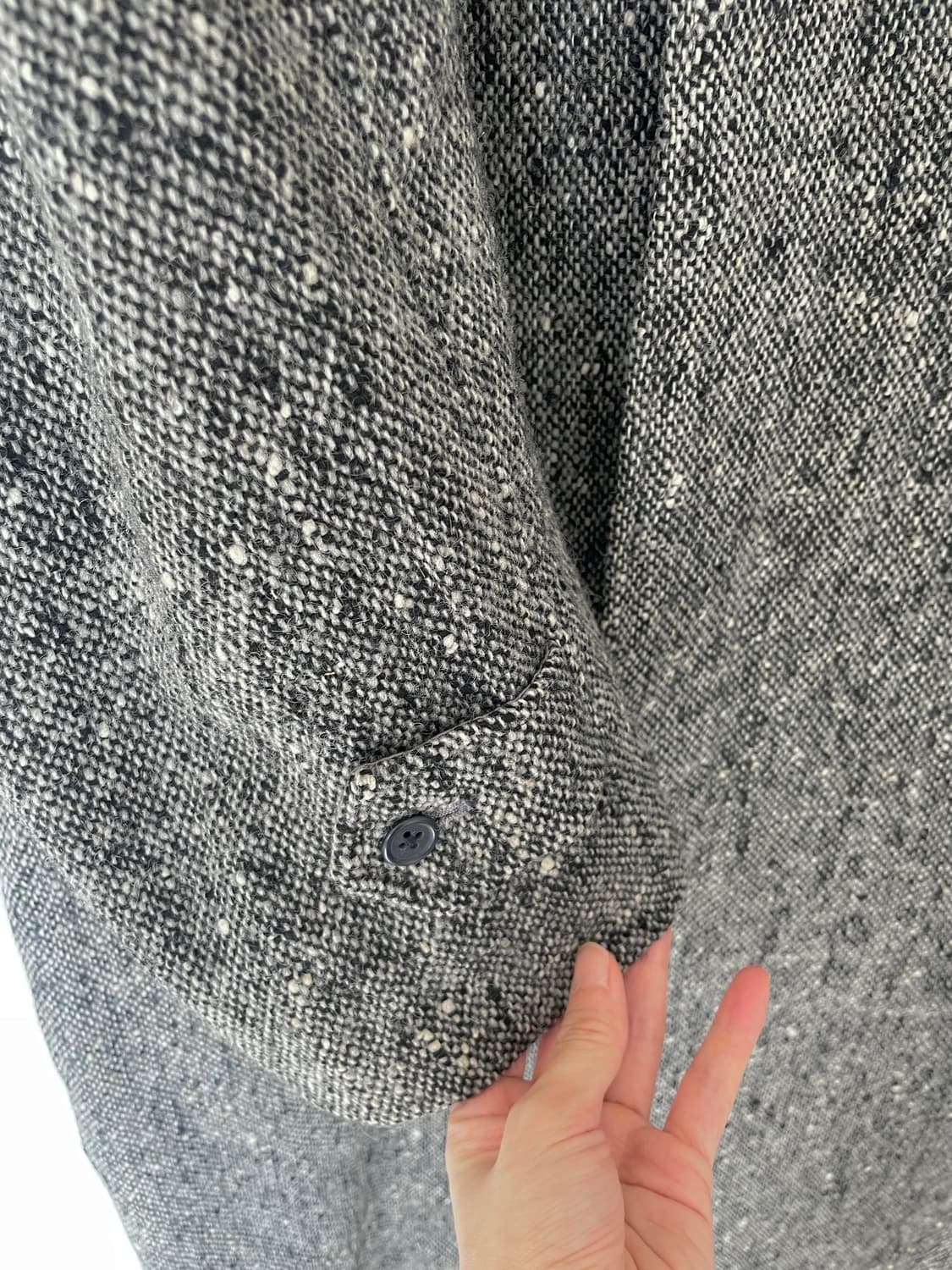 헤링본 트위드 울코트 상품이미지5