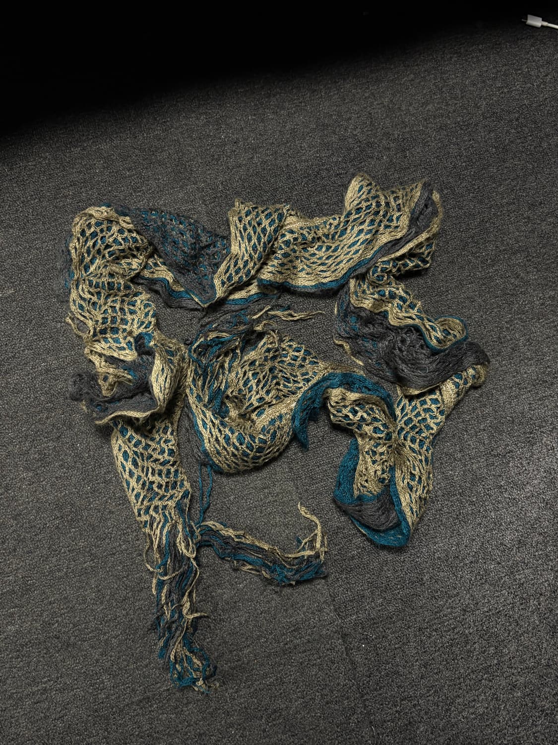 Vintage Gothic fishnet muffler 상품이미지1
