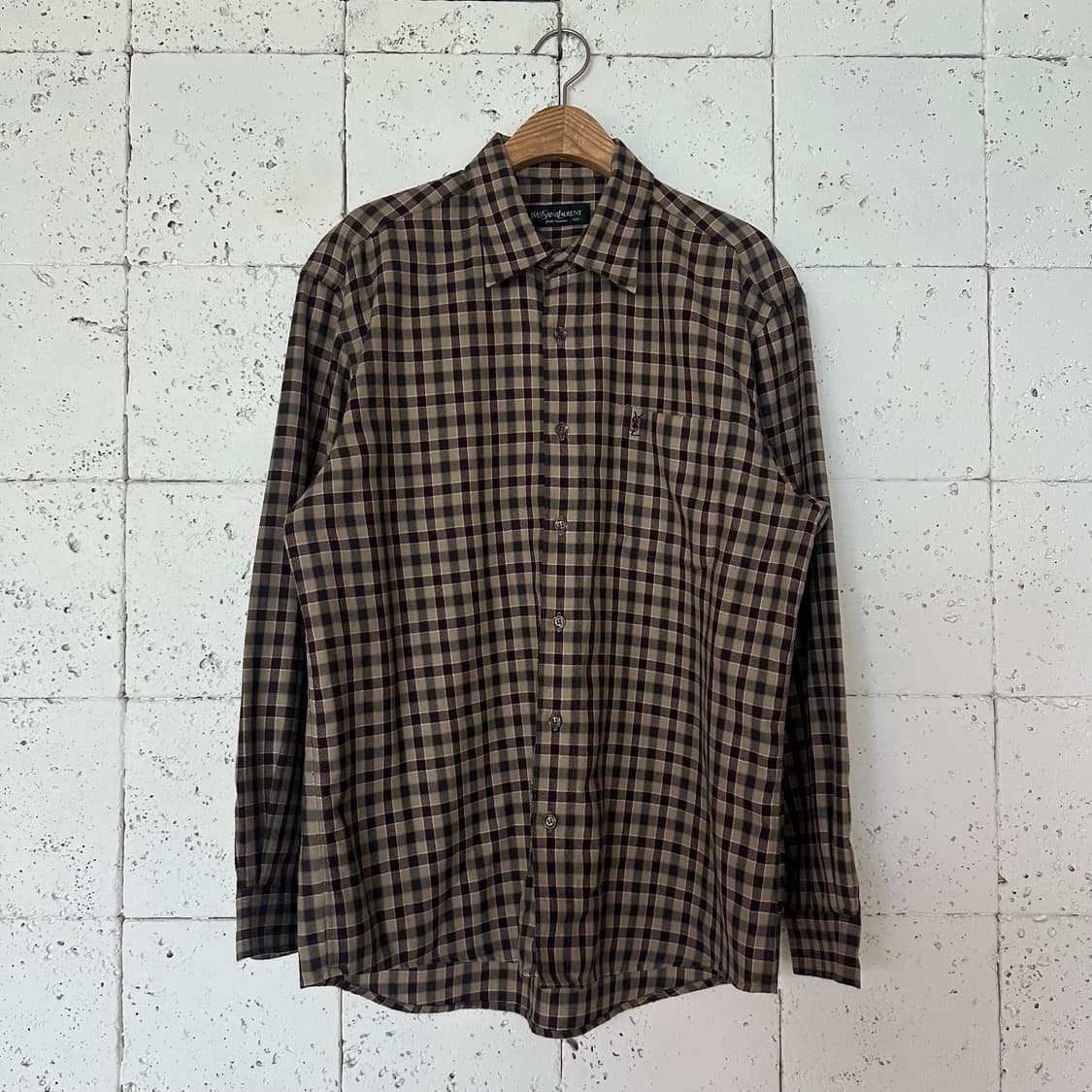 105 YSL 입생로랑 체크 셔츠 상품이미지1