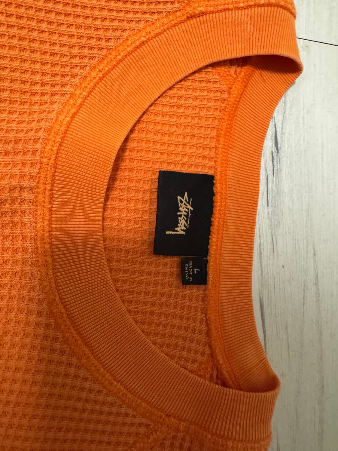 스투시 래글런 써멀 롱슬리브 크루 오렌지 L 상품이미지3