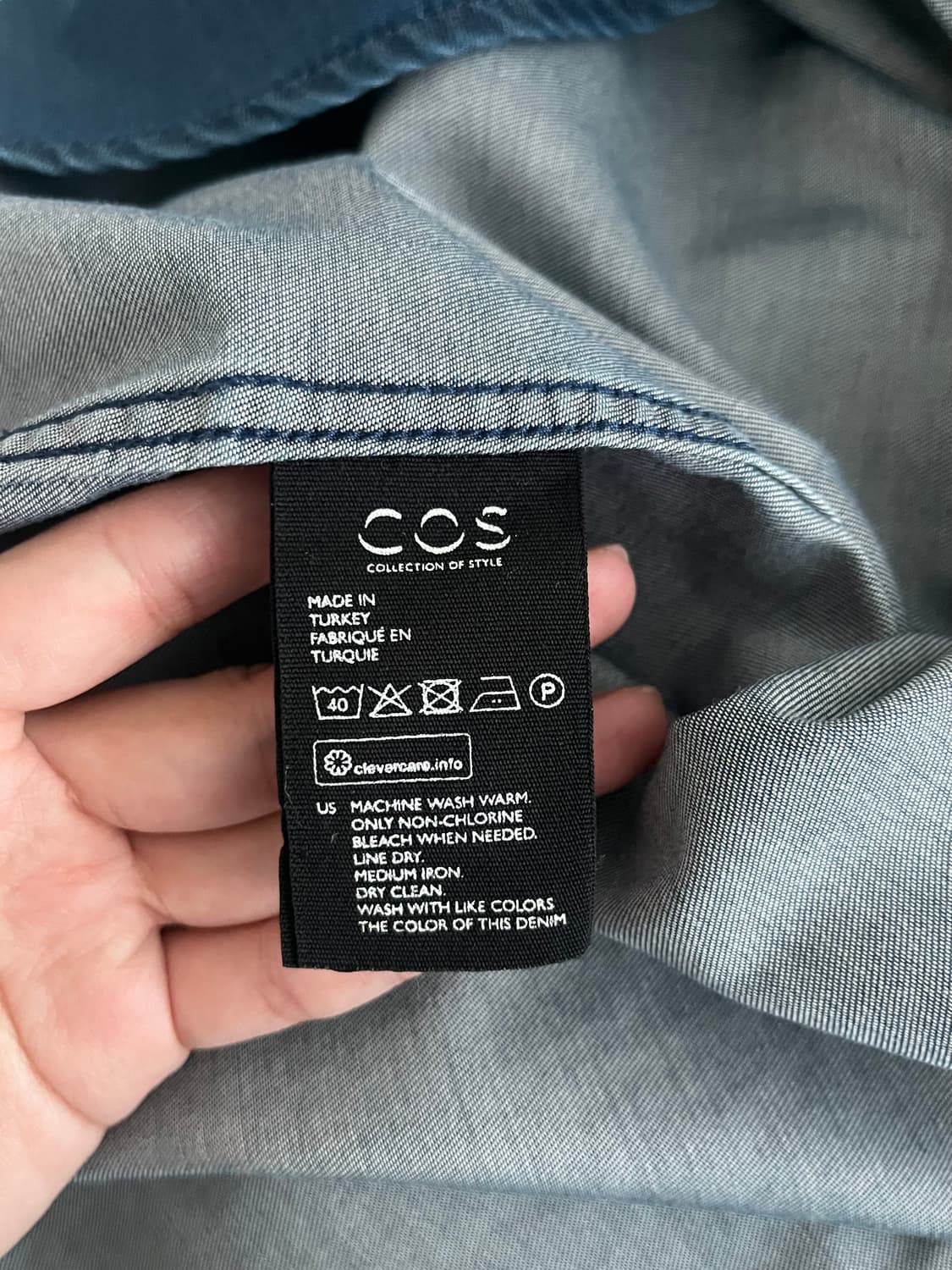 S) 코스 COS 데님 셔츠 진청 상품이미지5