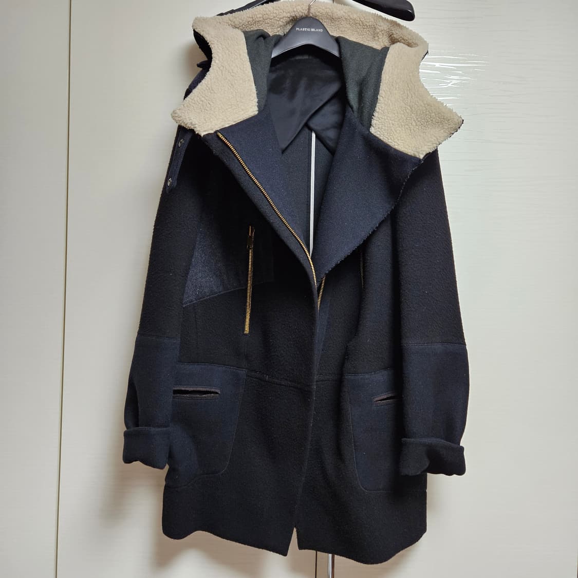 한섬 시스템 울코트 55 지퍼여밈 후드 상품이미지1