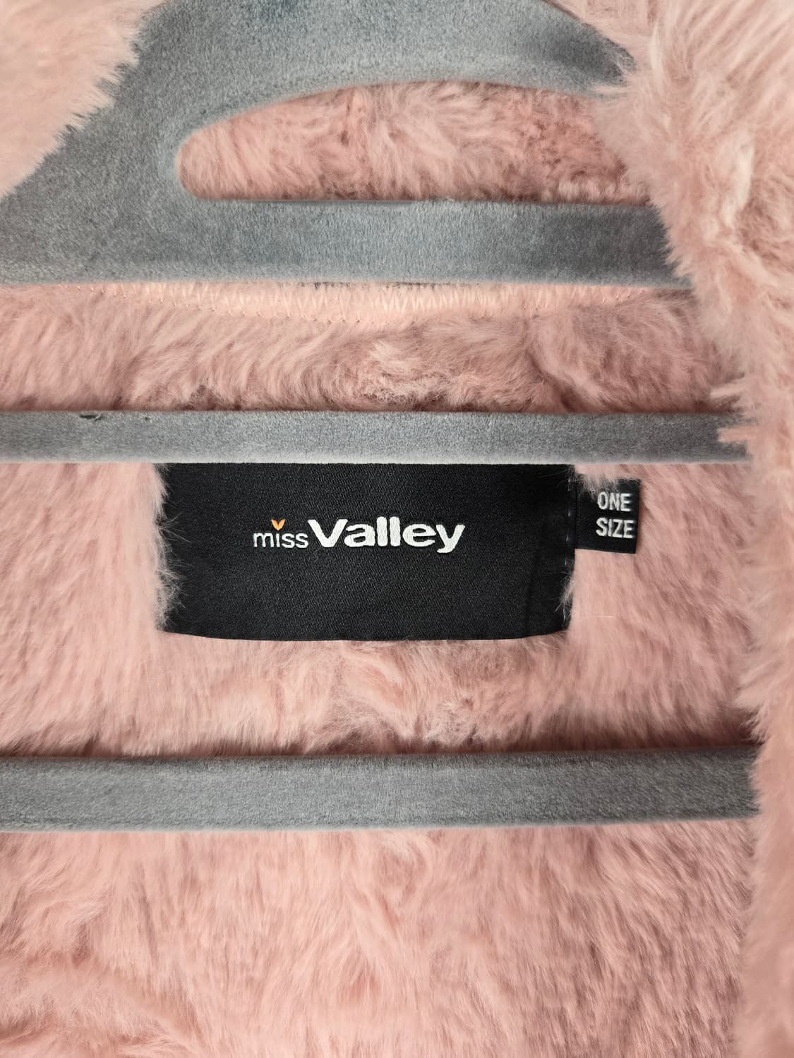 [무료배송]미스밸리걸 F 여성 페이크퍼 안감 체크 더블 롱 코트 핑크 상품이미지9