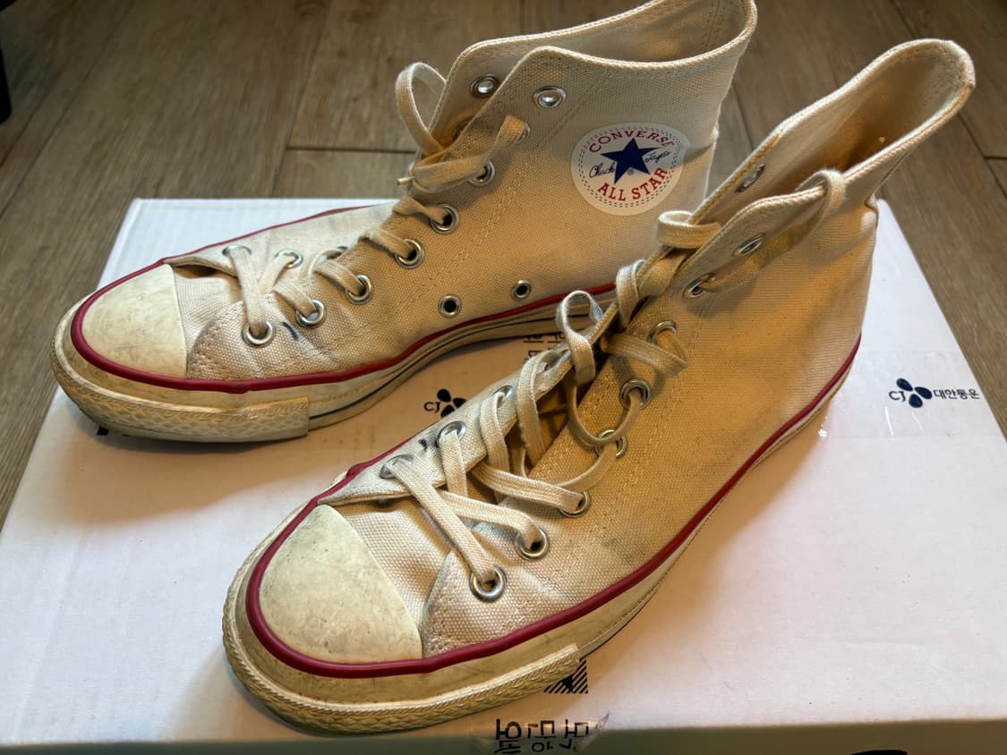 컨버스 네추럴 화이트 제이하이 245 made in japan 상품이미지1