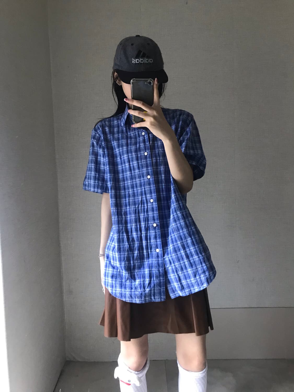 폴로 반팔 체크셔츠 상품이미지3