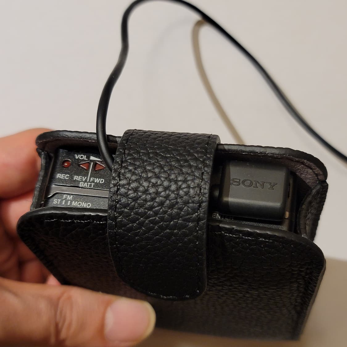 신품 소니 워크맨 카세트  WM-F707 용 명품급 천연 가죽 케이스 상품이미지4