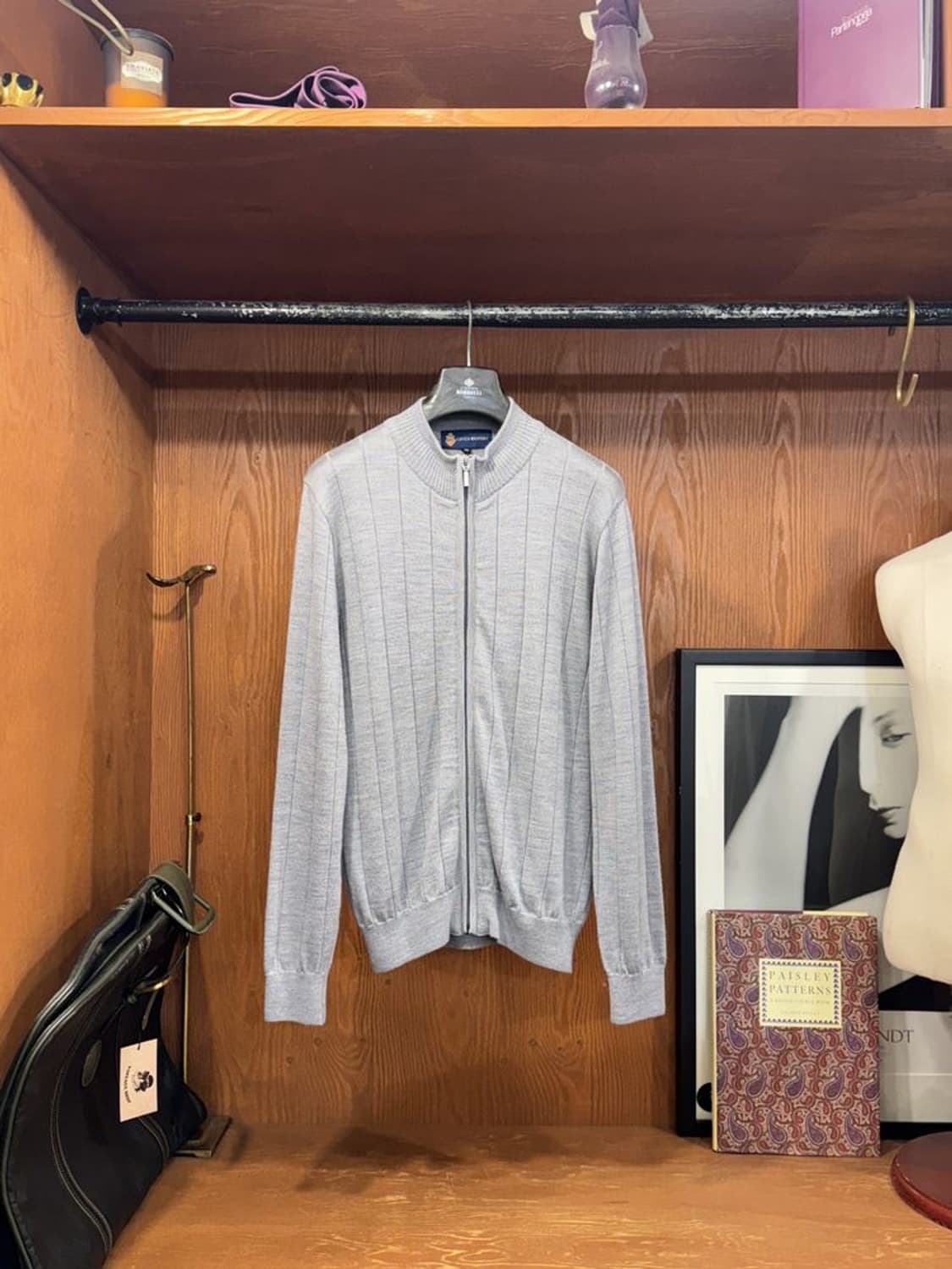 긴자모토키 집업 니트 상품이미지1