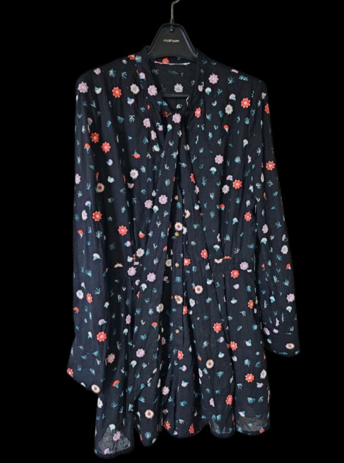 드라이완료/블랙 플로럴 자수 리본 점프수트 55 상품이미지7