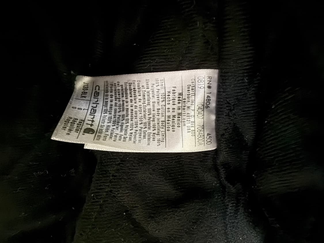 칼하트 (J130) 샌드스톤 액티브 자켓 퀼팅안감 블랙 L 상품이미지4