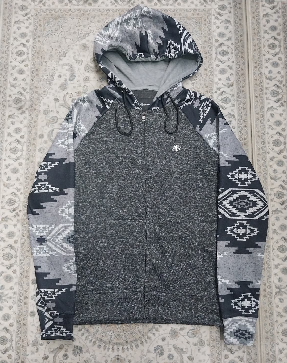 (새상품) 에어로포스테일 패턴 후드집업 M 상품이미지1