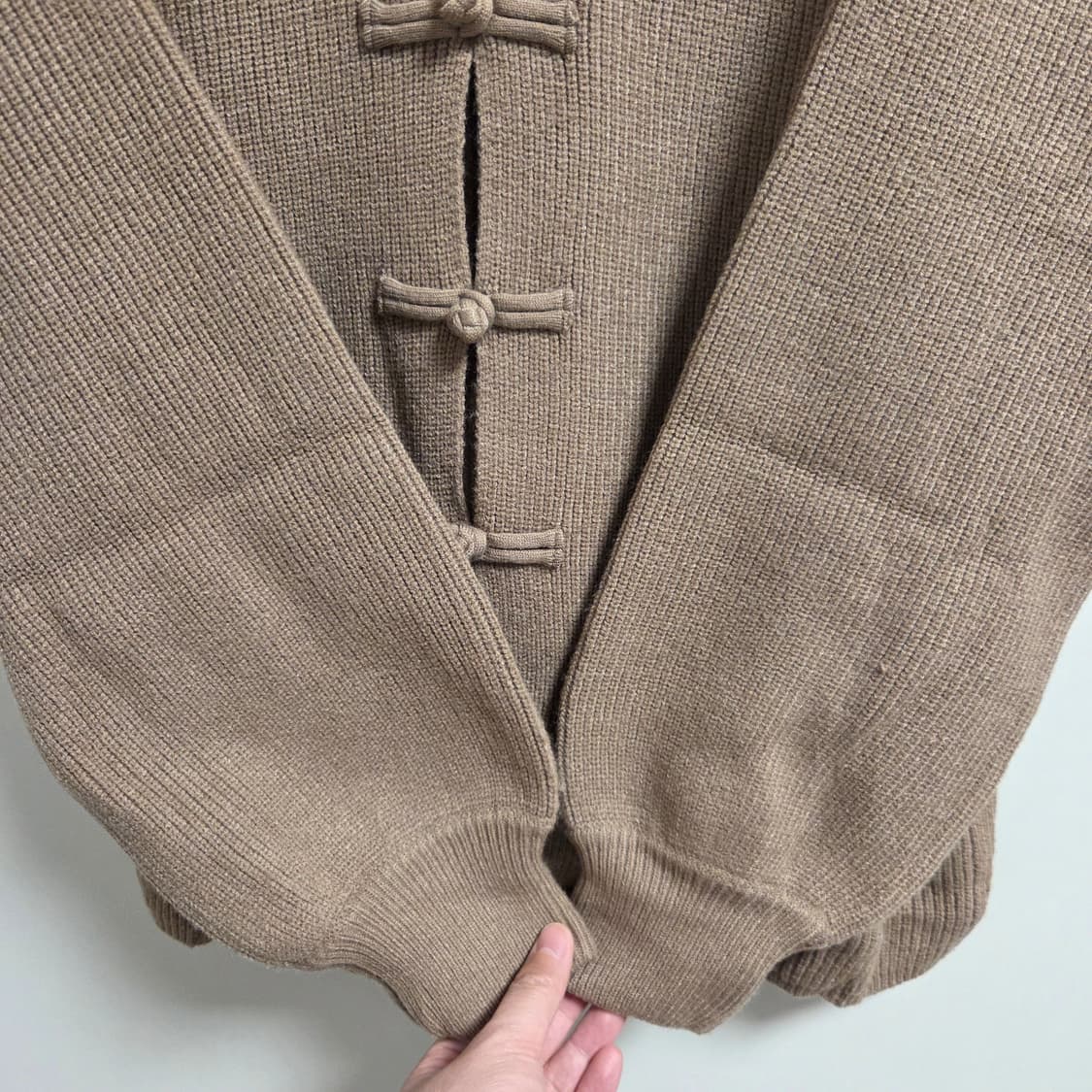 Discoat 재팬 버튼디테일 울혼방 니트 가디건 L(100) 상품이미지4