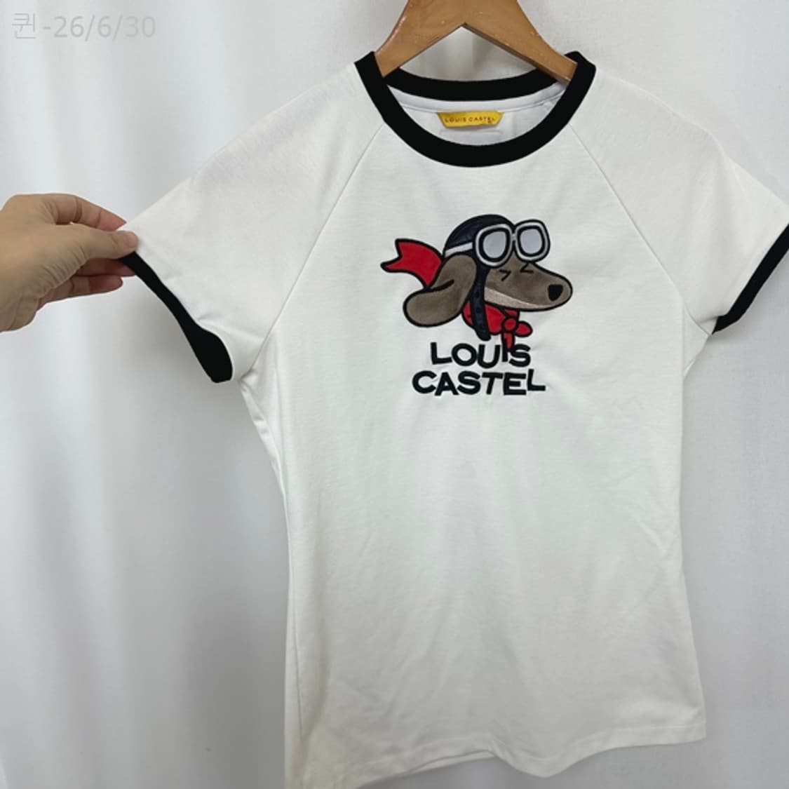 루이까스텔 여자 골프 스판 반팔티 화이트 90 상품이미지3