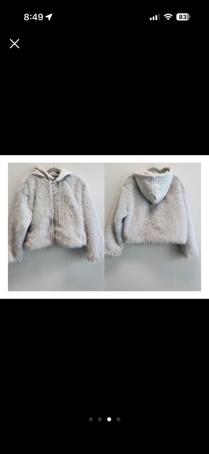 래퍼여친st룩 퍼 후드집업 자켓 상품이미지3