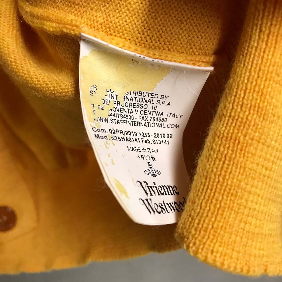 비비안웨스트우드 맨 가디건 옐로 S 상품이미지6