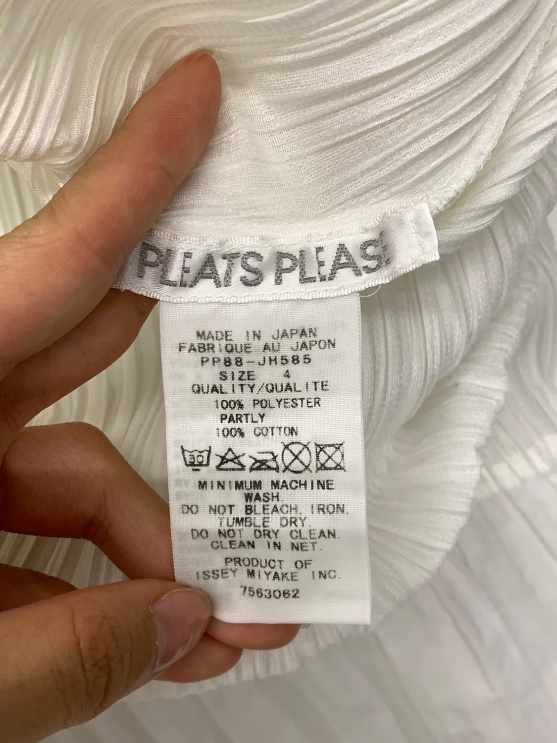 Pleats please 플리츠플리즈 화이트 슬리브리스 원피스 상품이미지7