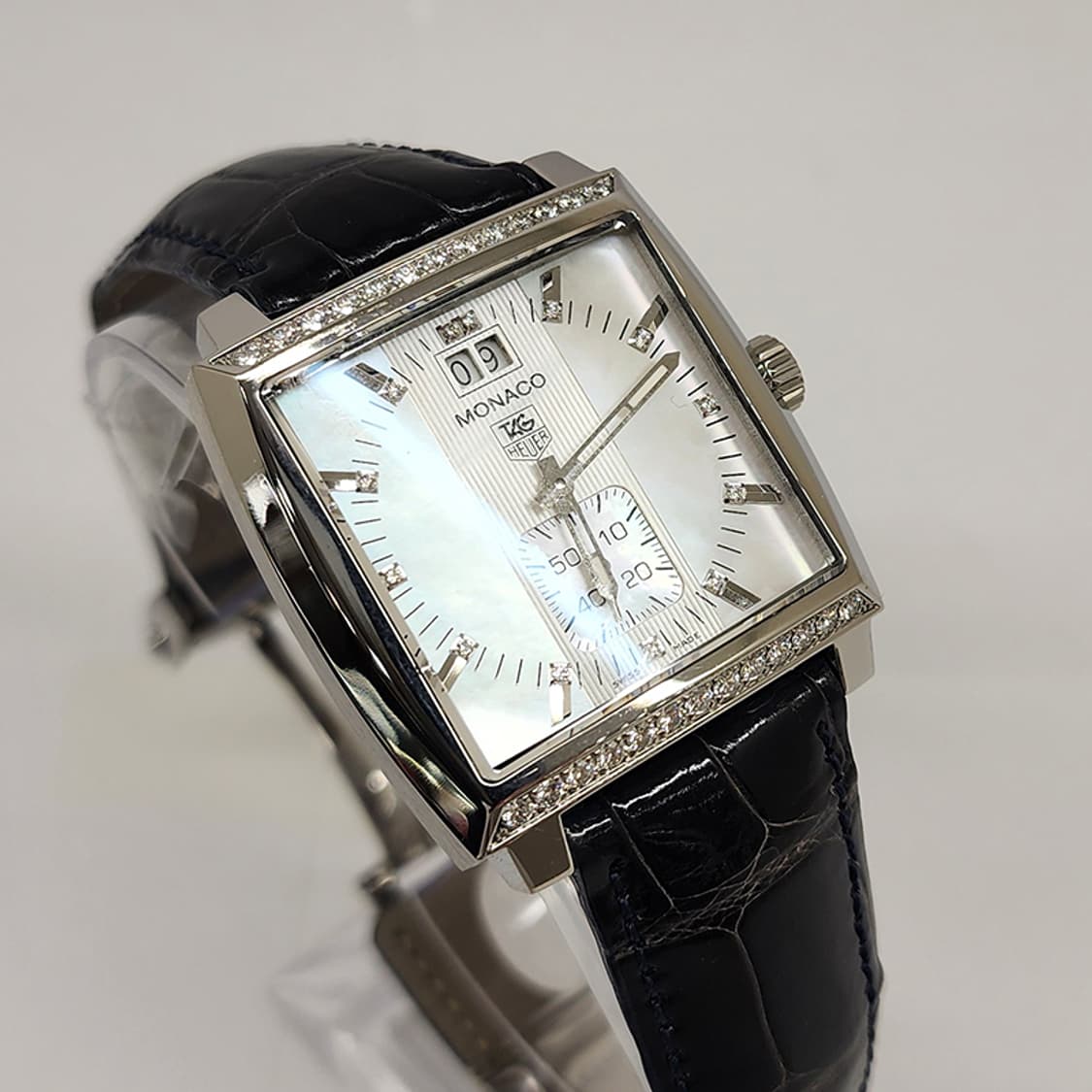 태그호이어 WAW1313 모나코 쿼츠 다이아 37mm 상품이미지4