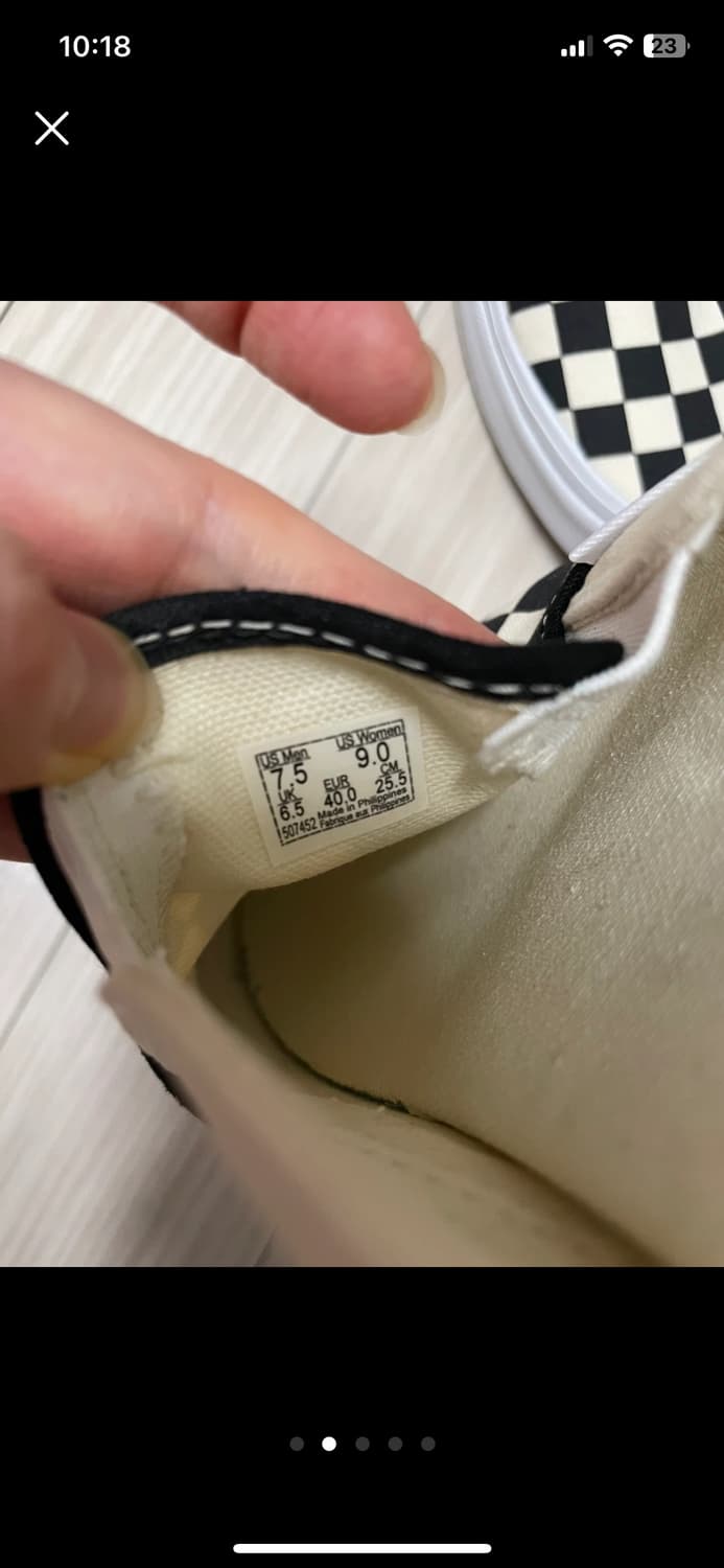 반스 클래식 슬립온 뮬 체커보드 블랙화이트 255 상품이미지2