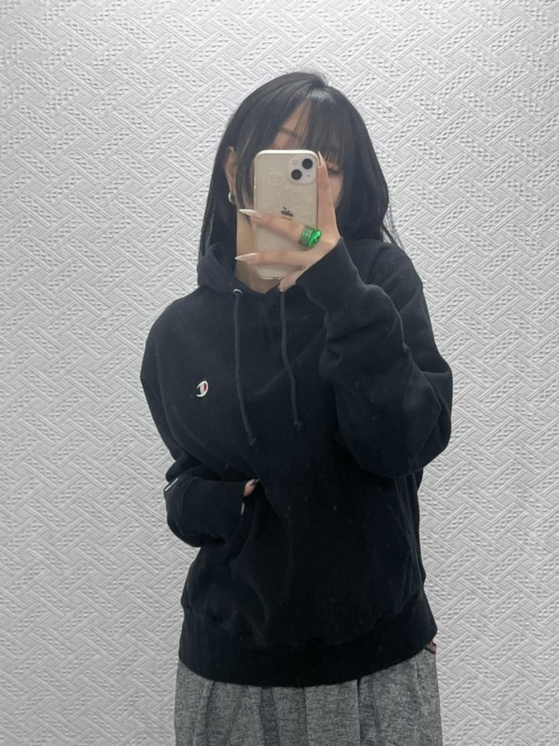 챔피온 리버스위브 빈티지 캐주얼 약기모 후드티 S C08375 상품이미지2