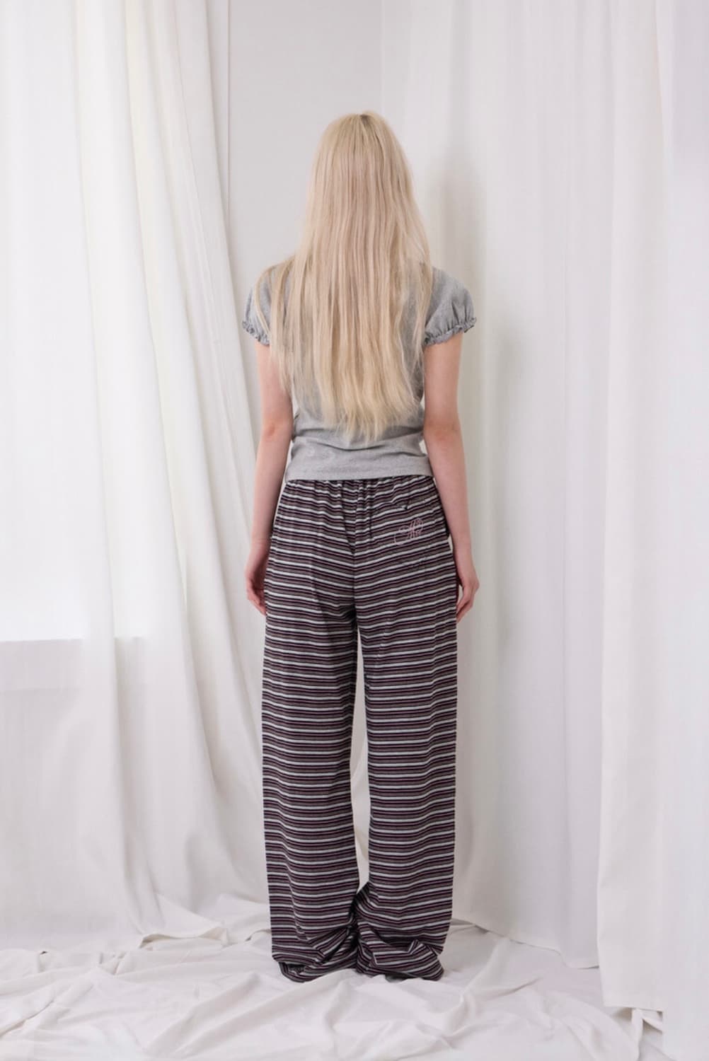 마블링 스트라이프 팬츠 상품이미지4