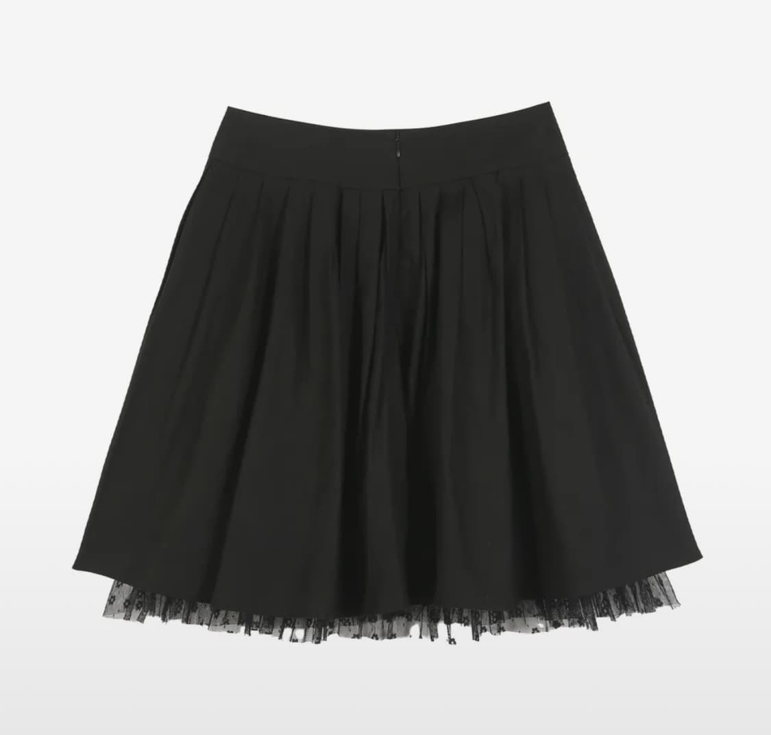 wsc 아카이브 미디 샤 스커트 블랙 1사이즈 상품이미지1