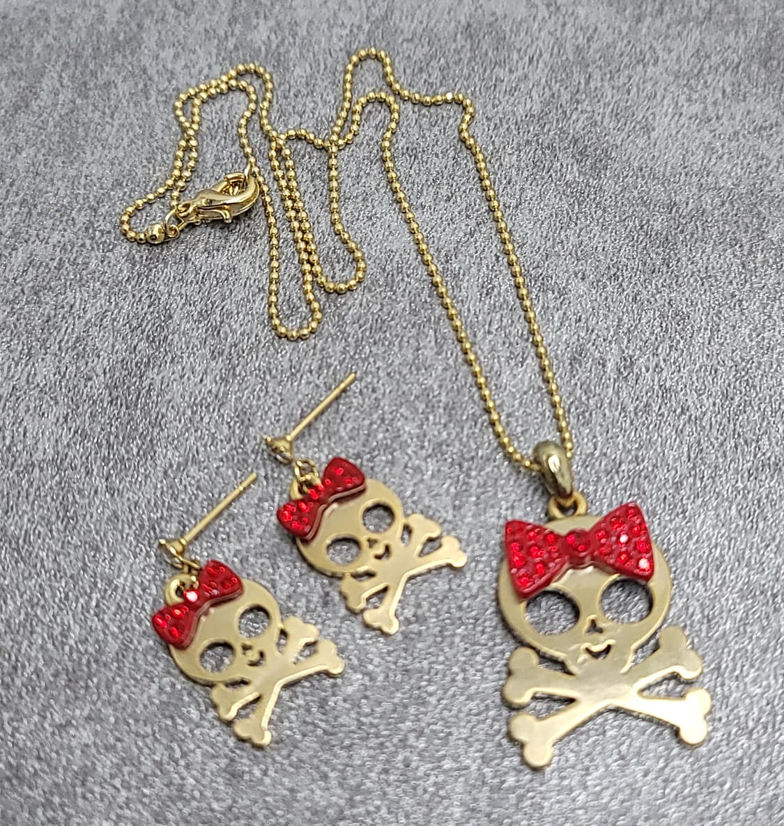 skull earrings necklace set 상품이미지5