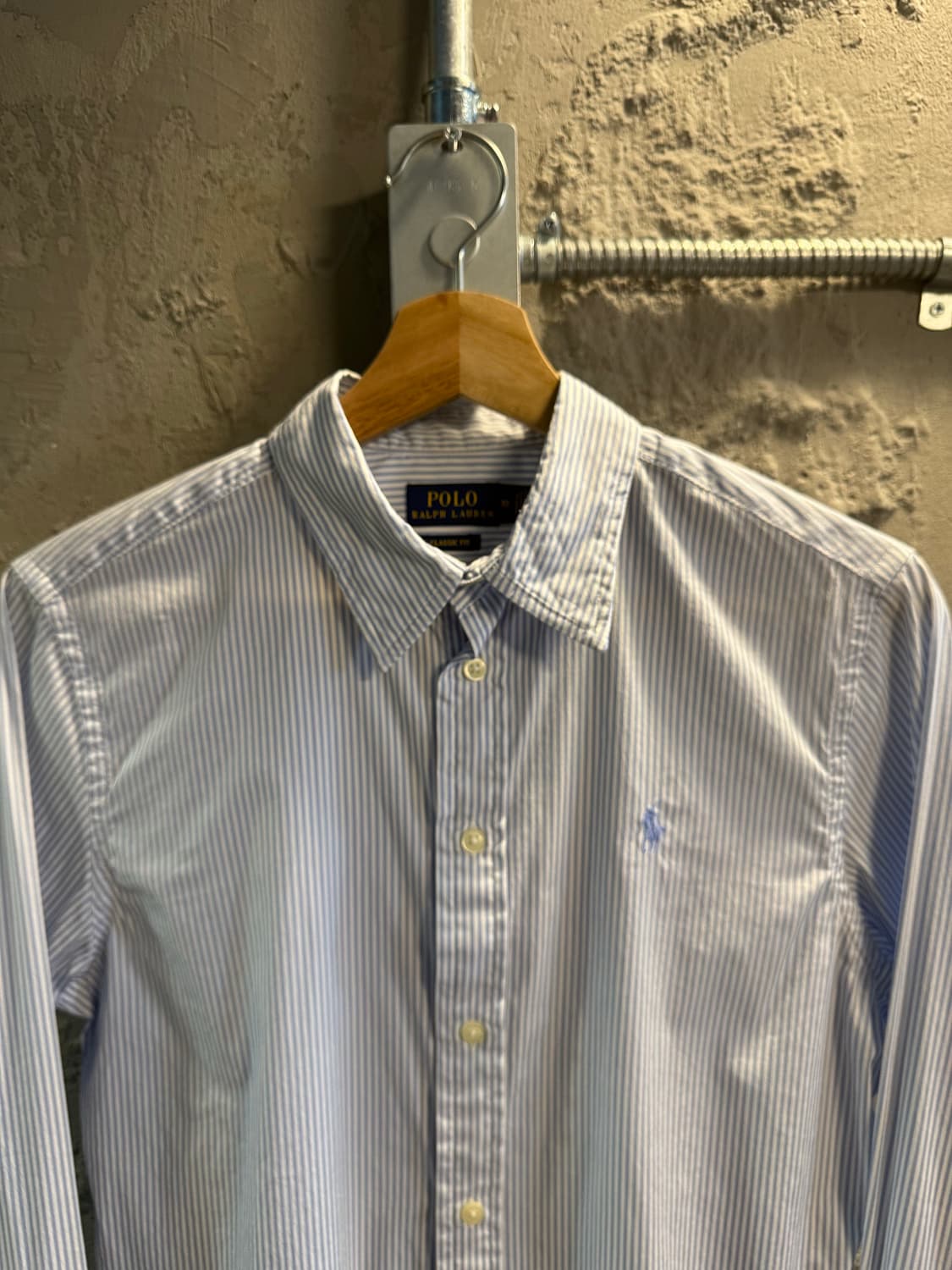 M 폴로랄프로렌 POLO 클래식핏 스트라이프 셔츠 블루 상품이미지4