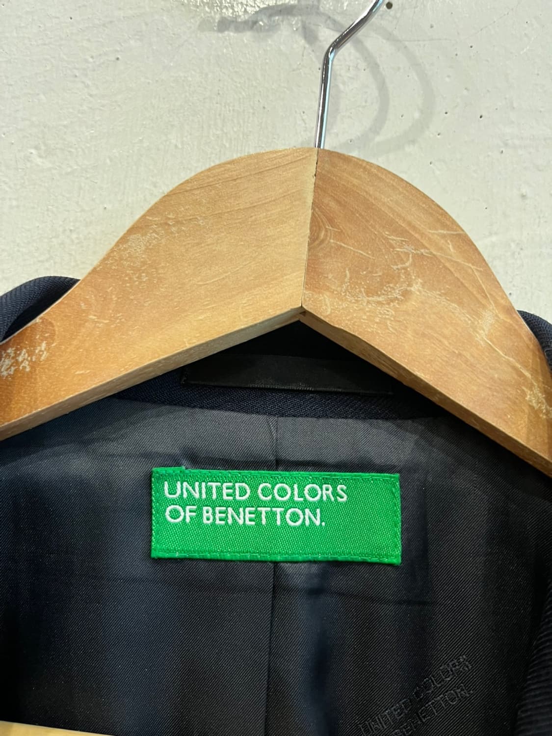 베네통 금장 네이비 블레이저 자켓 우먼즈 Made in JAPAN 상품이미지5
