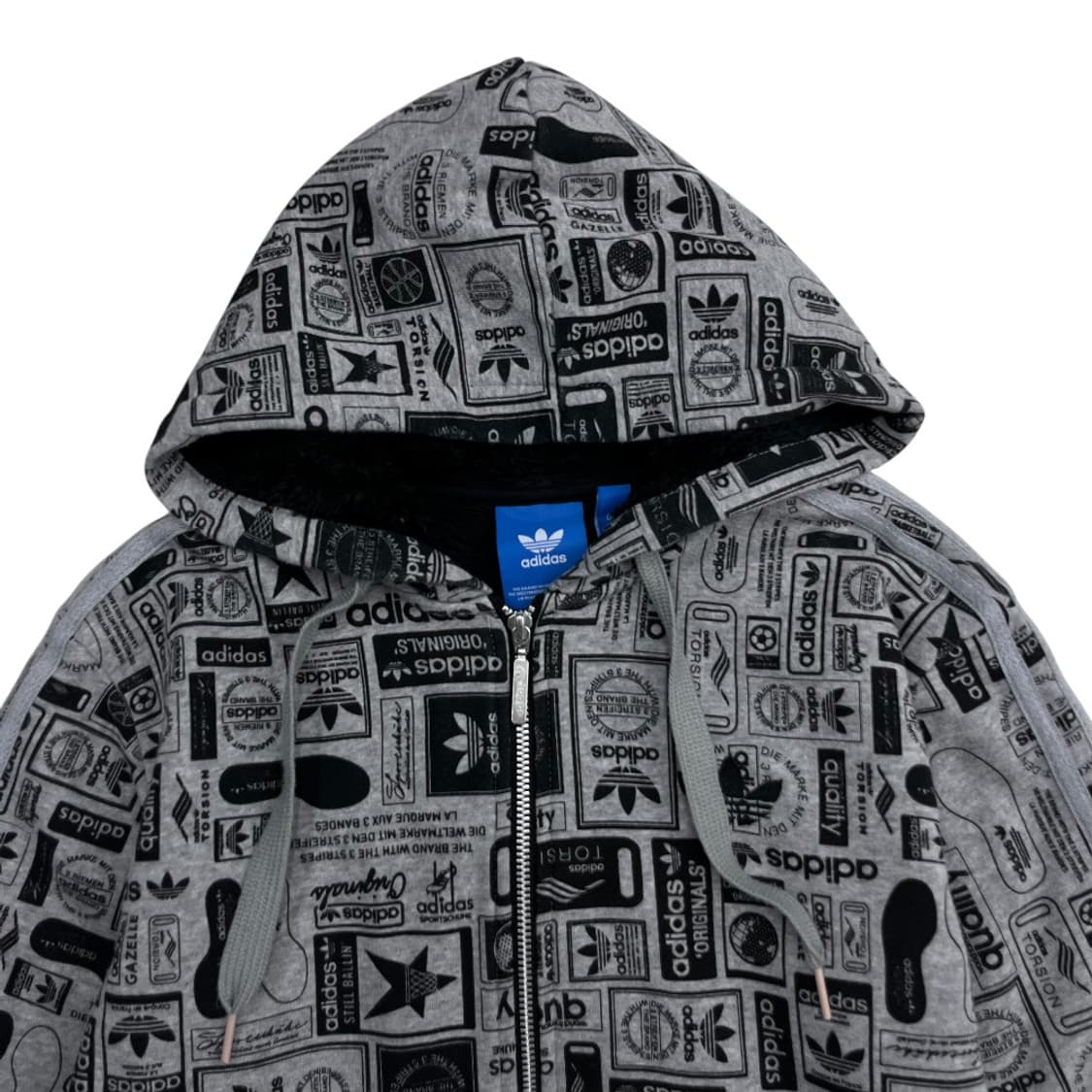 아디다스 그레이라인 패턴 그레이 후드집업 85 상품이미지4