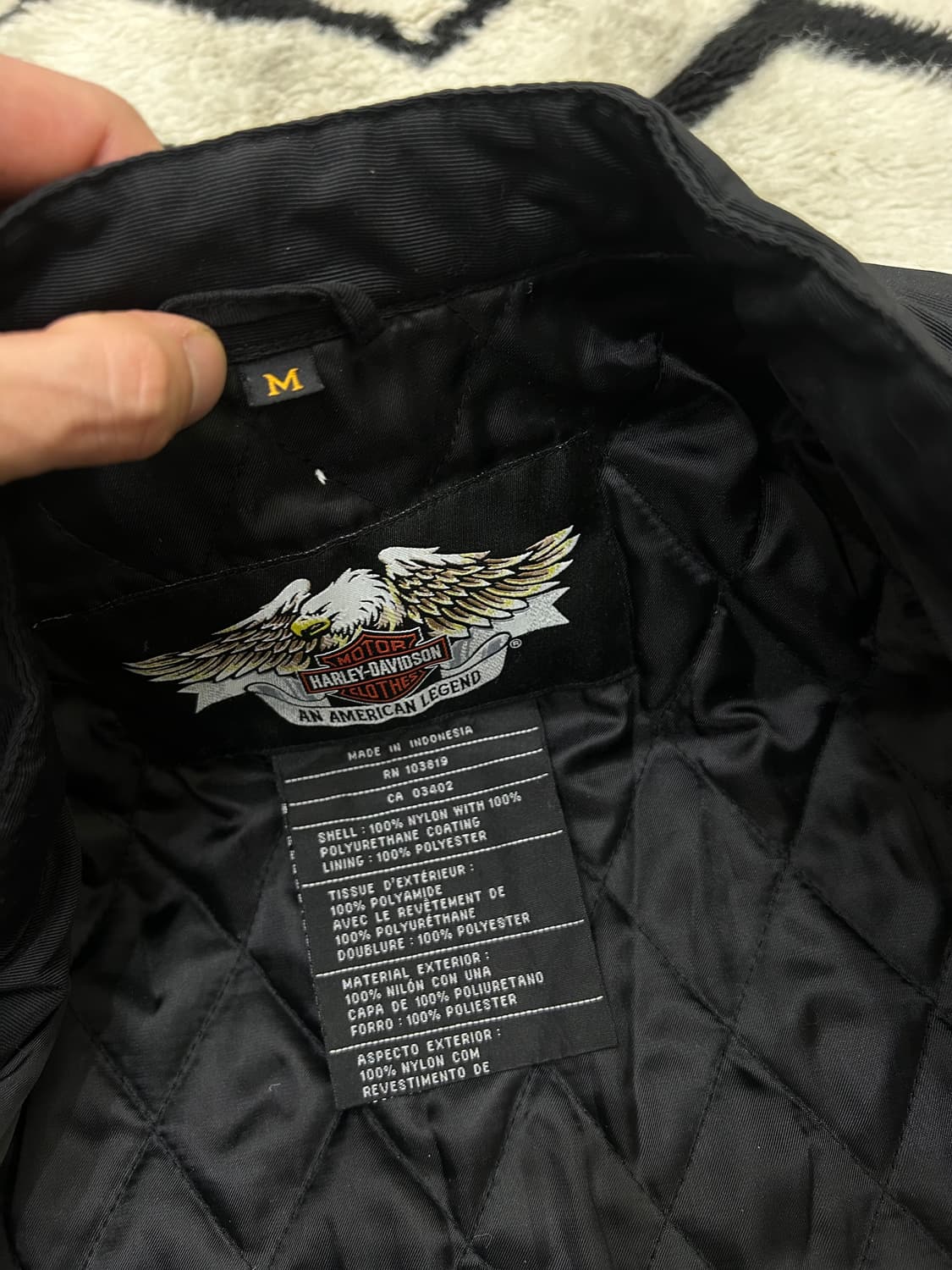 [M]할리데이비슨 스펠아웃 나일론 봄버 자켓/블랙 상품이미지7