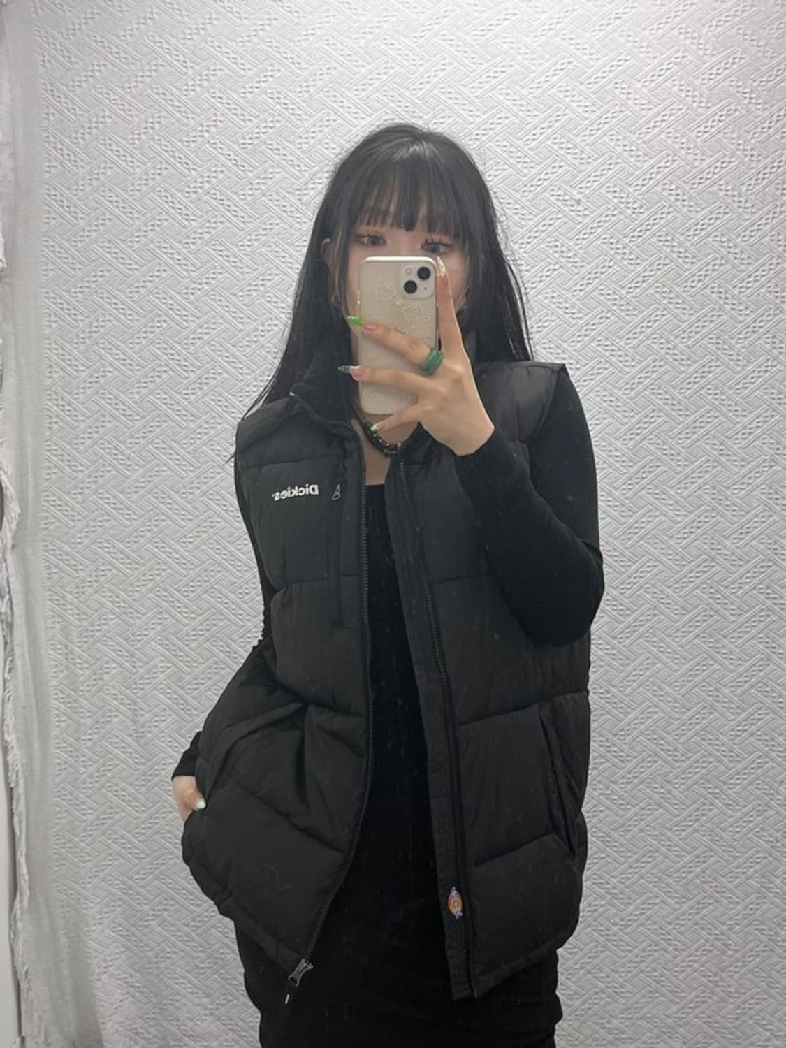 디키즈 빈티지 모던 캐주얼 스펠로고 패딩 조끼 M C09210 상품이미지1