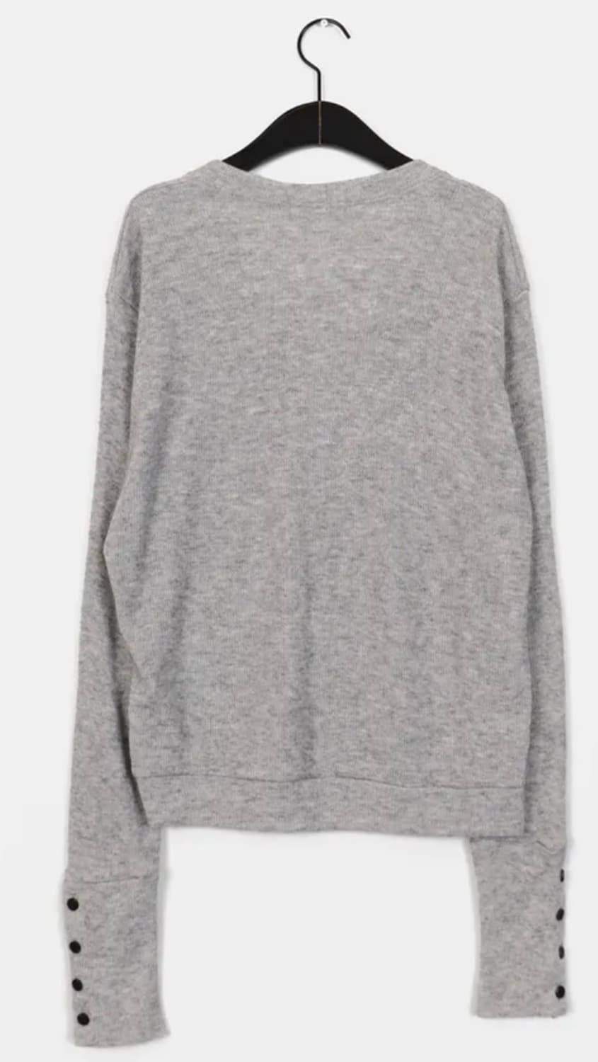 버튼 브이넥 울 니트 상품이미지4