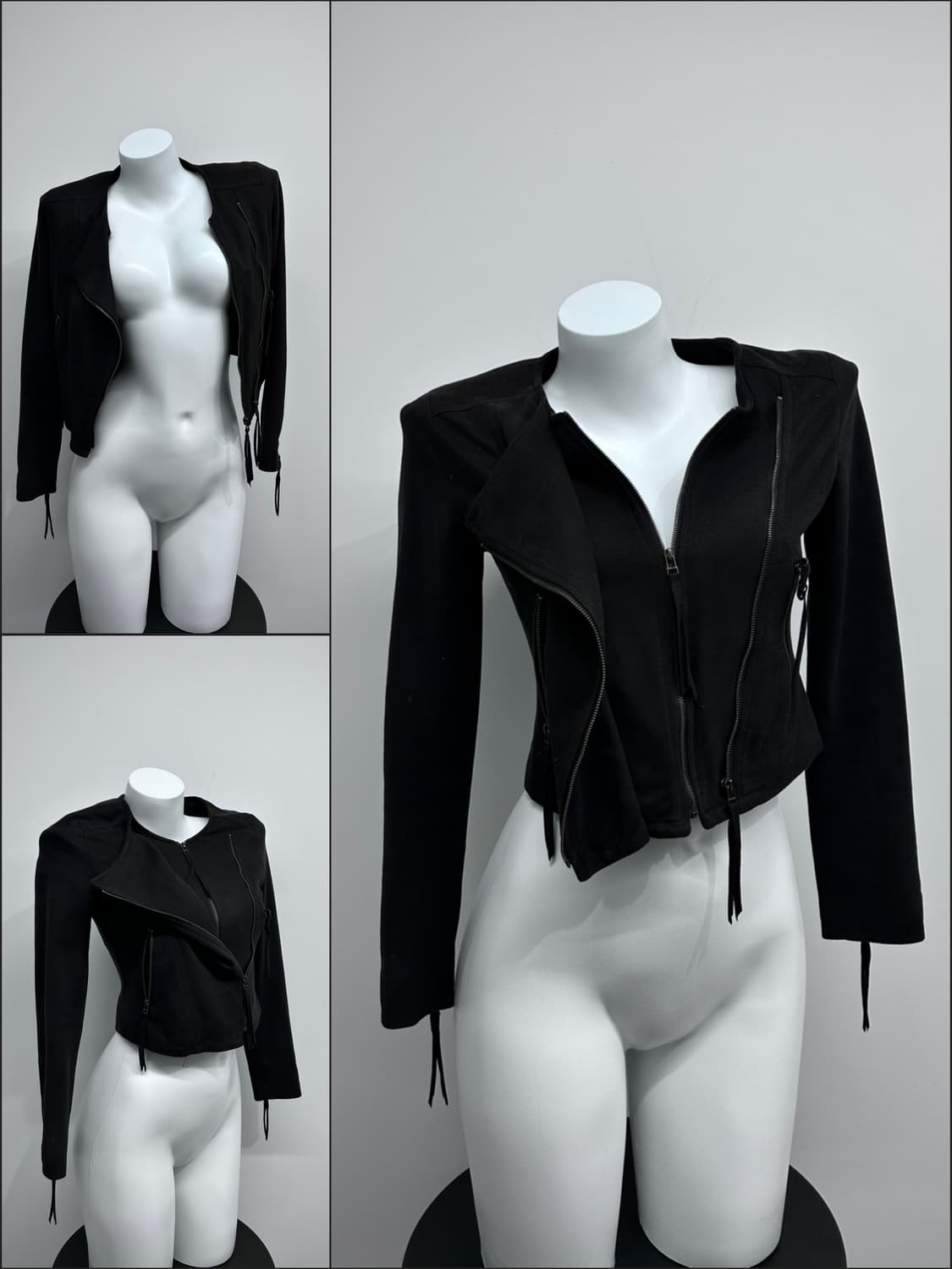 사선 지퍼 더블 클로징 자켓 상품이미지1