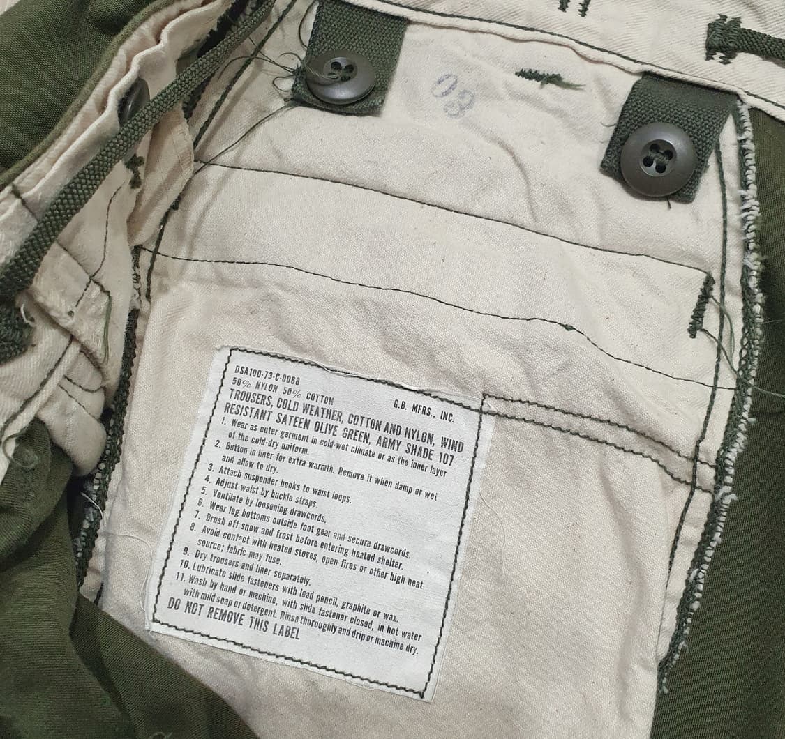 오리지널 m65 팬츠 70s 미디움 레귤러 (31~35) 신품급 상품이미지7