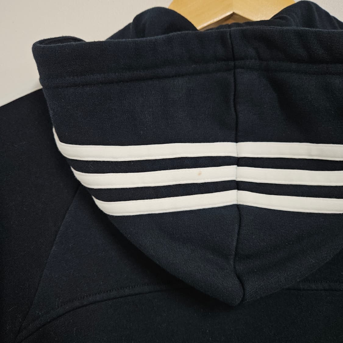 95 아디다스 삼선 기모 후드집업 네이비 상품이미지3